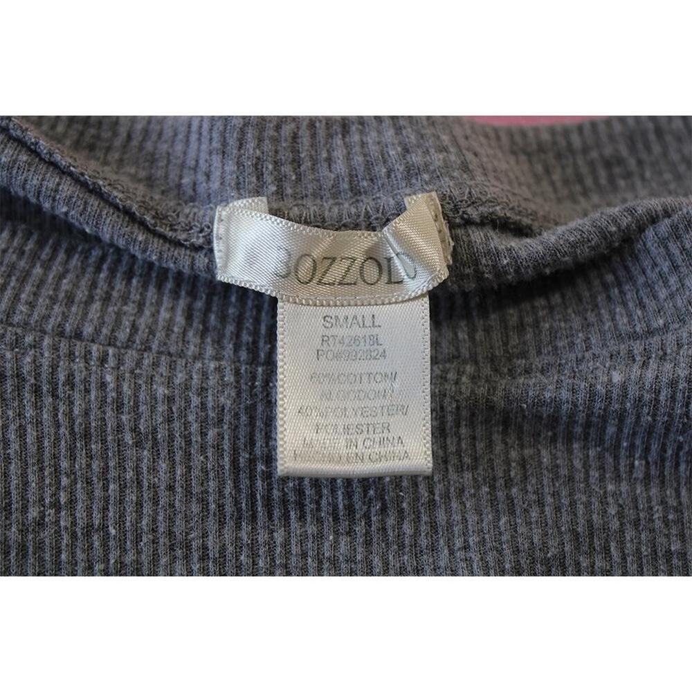 Gray Y2K Stretchy Ribbed Long sleeve top - Picture 4 of 6